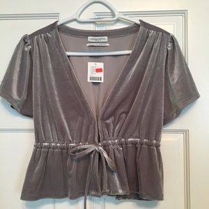 Velvet U.O. crop top cardigan